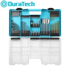 DuraTech 99PCS Drill Bit Set High Speed Steel Titanium Drill Screwdriver Bit Set