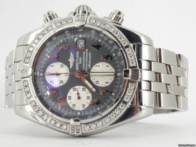 Breitling Chronomat Evolution 44mm Edelstahl Fabrik Pflastern Brilliant
