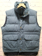 Vintage 80s REI Goose Down Puffer Snap Flap Pocket Vest Womens Large L Blue C40