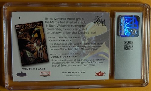 2023 Flair Marvel #1 Wolverine Winter /199 CGC 10 Gem Mint Pop 4 - Picture 2 of 2