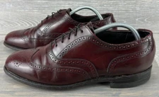 Vintage Hanover Wing Tip Shoe Mens 10E Oxford Burgundy