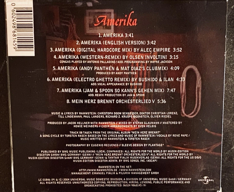 Rammstein “Amerika” Limited Edition Digi • Like New • Rare Collectible  - Bild 3 von 3