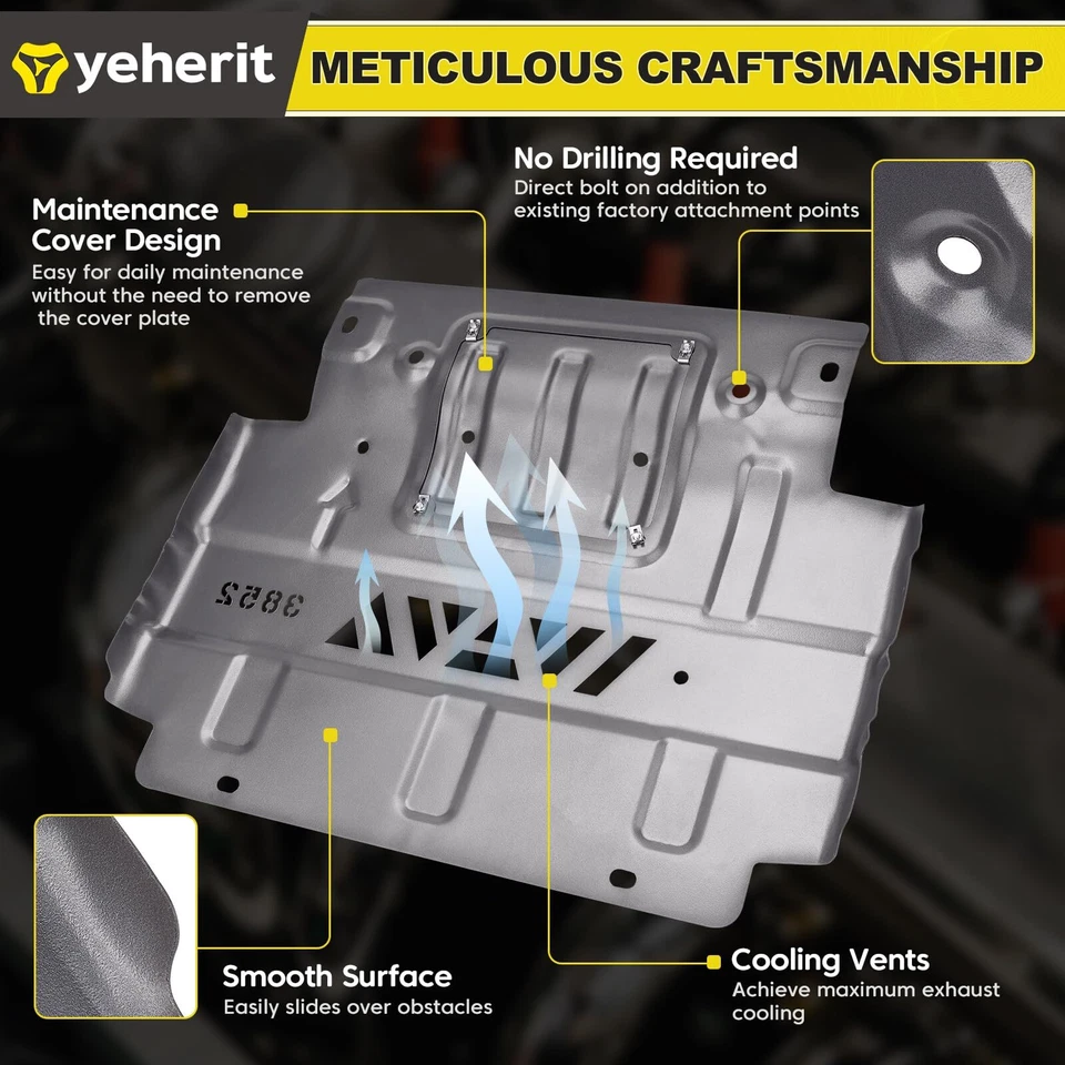 Full Skid Plate Package w/Front Transmission Skid Plate For 2015-2022 Ford F150 - Image 4 of 4
