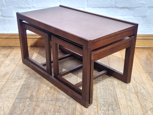 Mesa de centro vintage retro mediados de siglo - nido de mesas - Imagen 13 de 14
