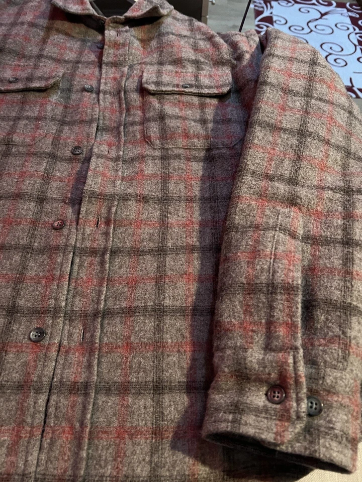 Camisa Chaqueta Acolchada John Elliott Para Hombres A Cuadros Rayas Talla L Pre SS19 Rara Única Foto 2 de 4