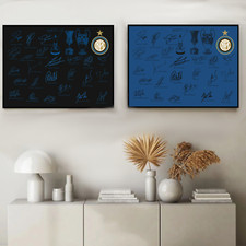 Inter Triplete 2010 autografo stampa grafica  FOTO alta qualità HD con cornice