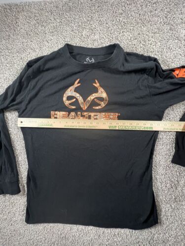 Realtree Black Shirt Mens Large Long Sleeve Hunting Outdoors - Picture 6 of 10