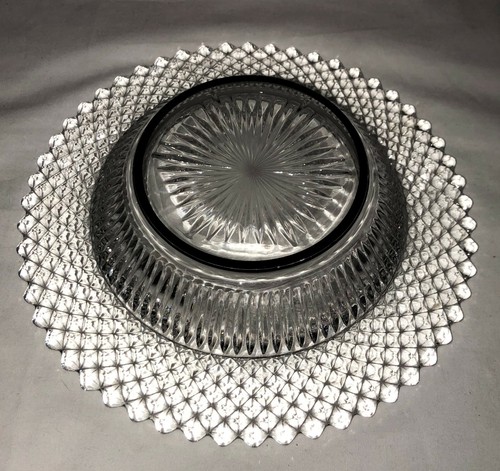 2 Westmoreland ENGLISH HOBNAIL CRYSTAL W/BLACK* 6 1/2" GRAPEFRUIT BOWLS* - Picture 2 of 2