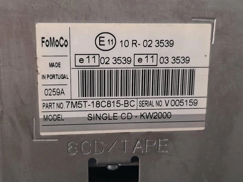 6000CD Sistema Audio/Radio Cd para FORD TRANSIT CONNECT (TC7) 2010 1635045 - Imagen 4 de 10