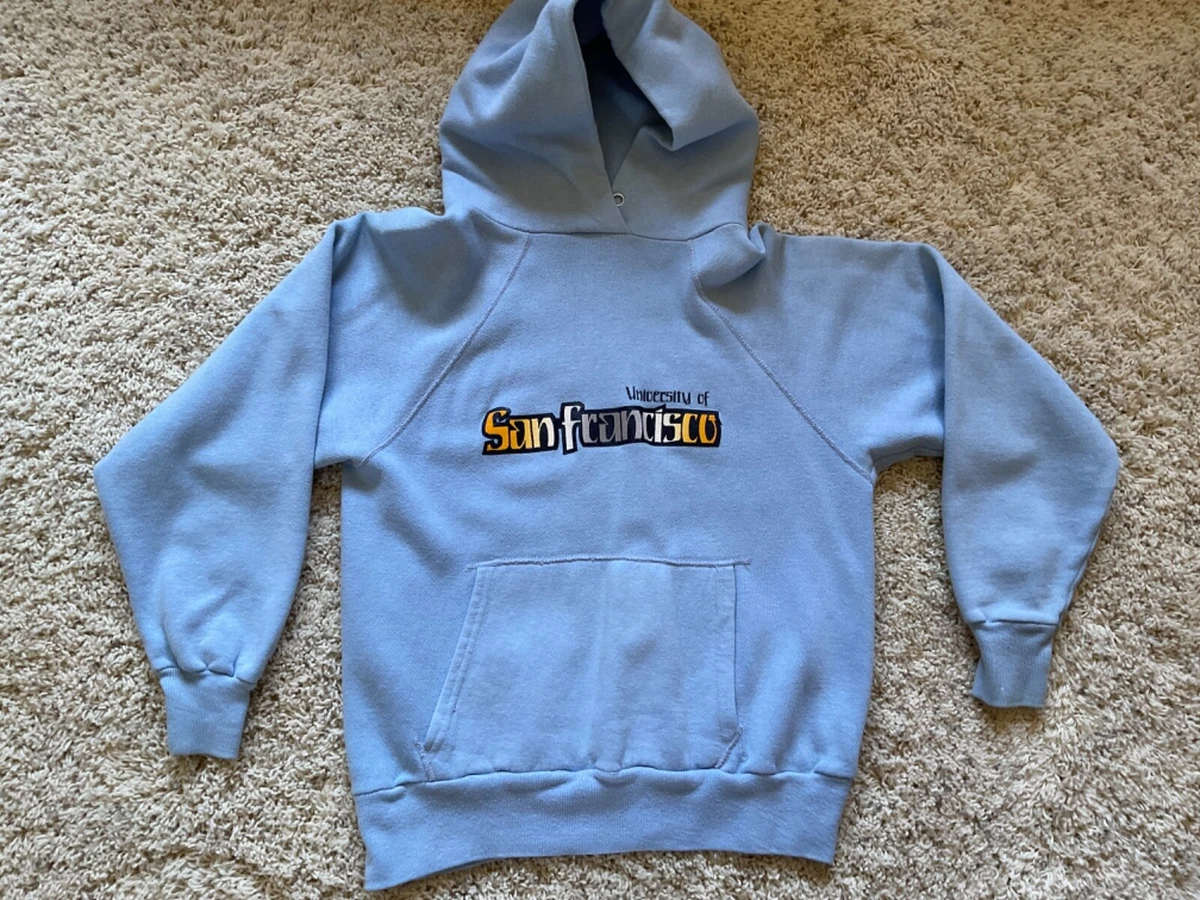Vintage University of San Francisco Hoodie Sweatshirt Small Light