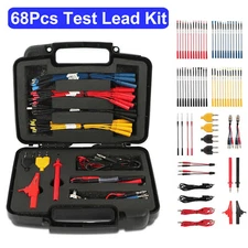 68 Pcs Electrical Multimeter Test Leads Kit Probe Cable Terminal Test Diagnostic