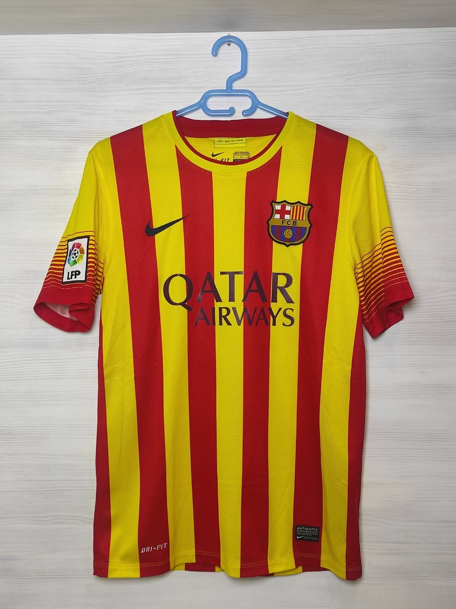 8 ANDRES INIESTA BARCELONA 2013-14 AWAY SHIRT NIKE 532823-703