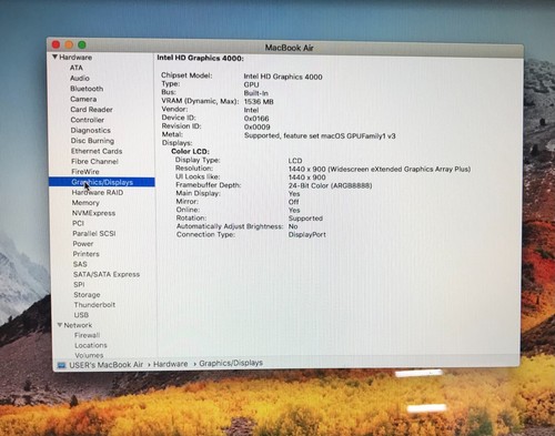 APPLE MACBOOK AIR A1466 CORE i5-3427U@ 1.8GHz 4GB 128GB SSD 2012 W/Charger #29 - Picture 8 of 13