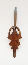 Cuckoo Clock Pendulum 2 1/4" Wide Deluxe Oak Leaf NEW Brown German Made 8" Long