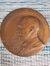 Rare 1935 "Curtiss-Wright Corporation" Medal