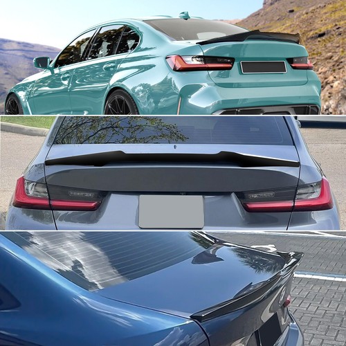 Alerón Trasero Coche Para BMW G20 330i G80 M3 2019-2022 M340i, Kit Carrocería Negra Brillante, Divisor Tapa Maletero Coche, Alerón Trasero PSM Coche Ala Cola
