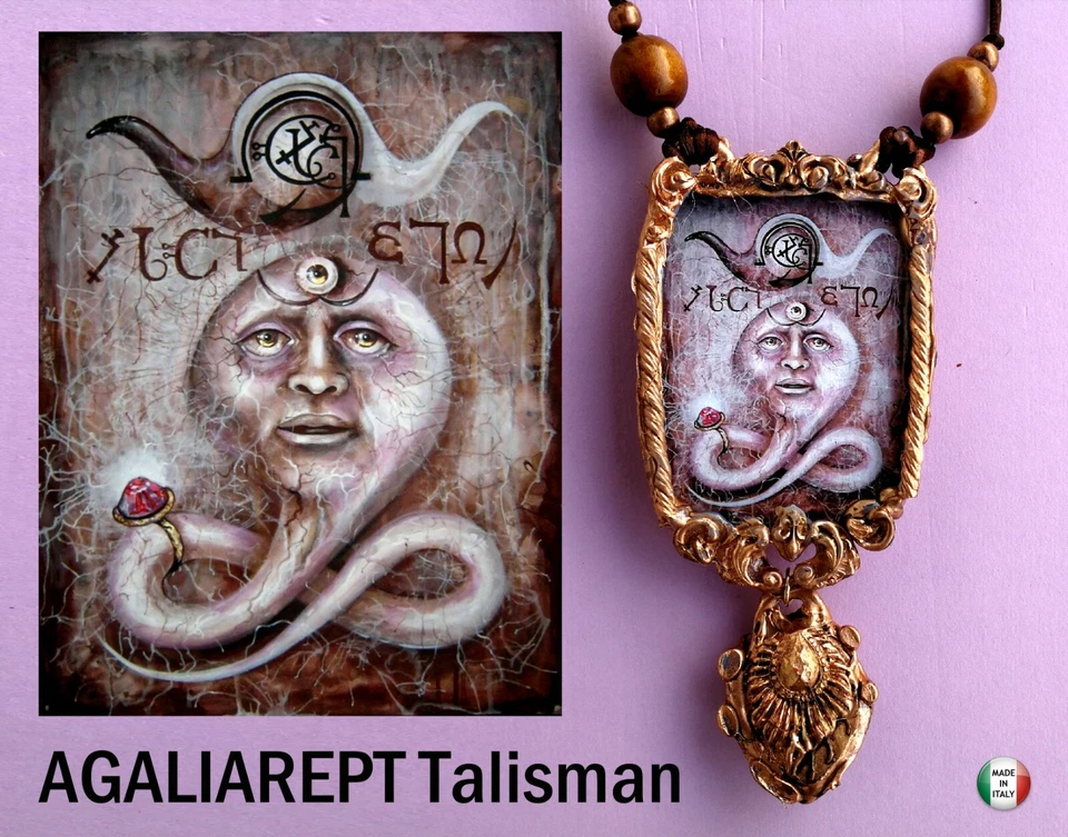 Agaliarep Jewelry Witch Talisman Necklace Amulet Pendant Lemegeton Gothic Witch - Image 2 of 4