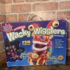 COMPLETE Wacky Wigglers 127pc Buliding Set Motorized WORK Gears Creatures Lights