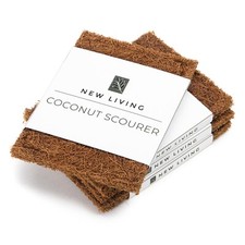 Dish Scrubber x 4, Coconut Husk, Biodegradabe, Washing Pad, Eco Product 10x7cm