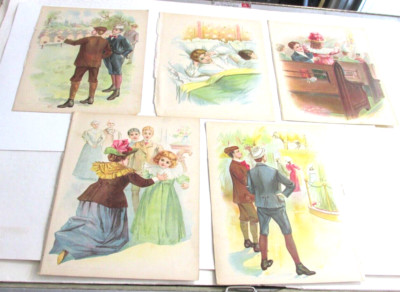 5-1898 DeWolfe, Fiske & Co Boston Color Lithograph Book Illustrations 7 x 9 inch