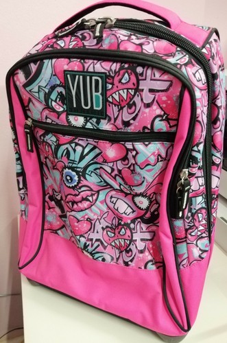 Zaino Big trolley YUB SEVEN teenagers bubble rosa | eBay