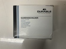 Durable Conference Magnet Name Tag Badge Holders + Inserts | 25 Pack | 17 x 67mm