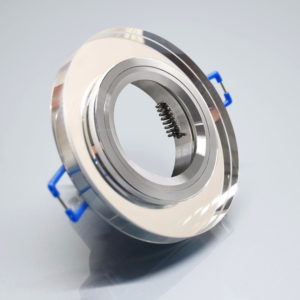 LED Einbaustrahler Schwarz - Eckig Aus Glas 7 Watt Warmweiß 230V - GU10