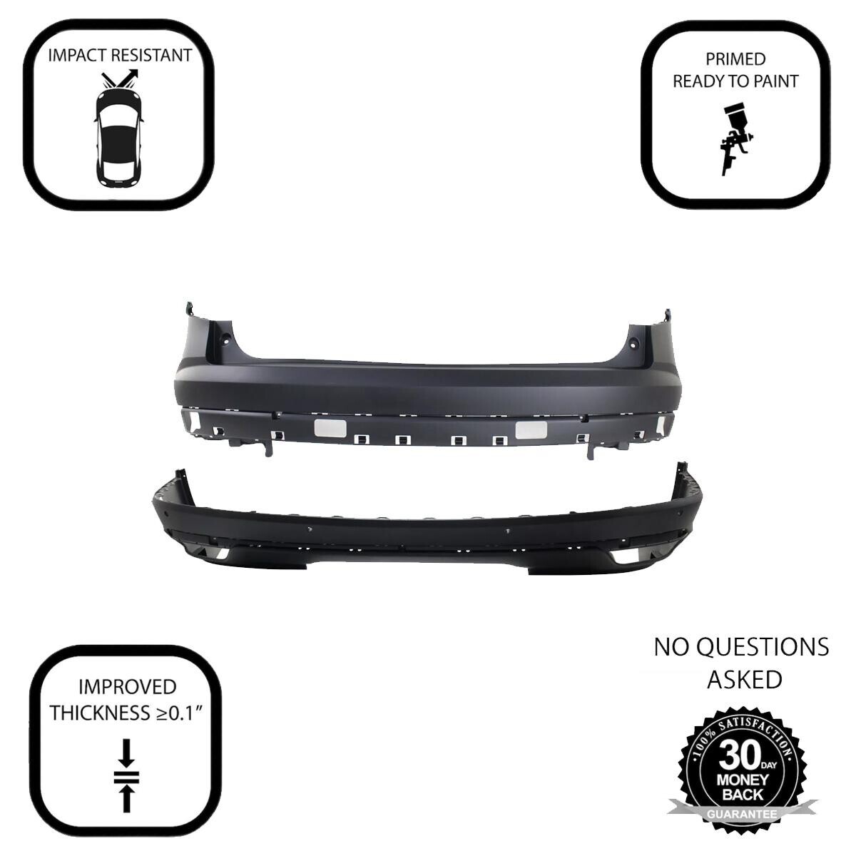 Rear Bumper Cover Kit for Honda Pilot 2016-2018 HO1115107 HO1114104