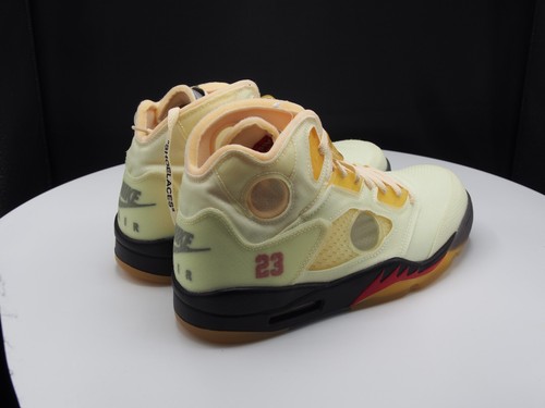 OFF-White c/o Virgil Abloh x Nike Air Jordan V 5 Retro "Sail" Men's 12 US - Picture 3 of 13