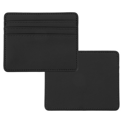 2 Pcs Minimalist Slim Wallet with ID Window for Business Men & Women, Black
