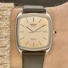 Vintage Seiko Dolce - Patina Silver Dial - Quartz - Leather Strap - Men’s Watch
