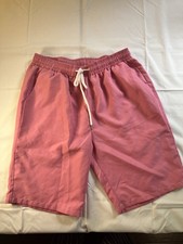 Boys Teen Pink Drawstring Elastic Shorts Sz M 10/12