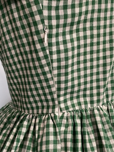 Vestido Victorian Choice Pilgrim Country Core Prairie Pioneer Verde a Cuadros W13 - Imagen 9 de 13