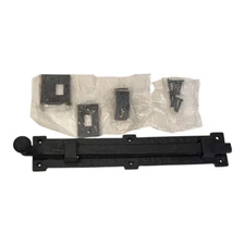 Heavy Duty 12” Cast Iron Sliding Latch Gate Bolt Lock Shed Barn Farmhouse