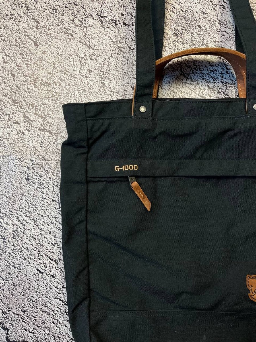 Fjallraven G-1000 Tote Bag Dark Green Shoulder Bag Leather Handles