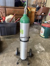 Portable Wheeled Oxygen Cylinder Silver Green MSV02185559