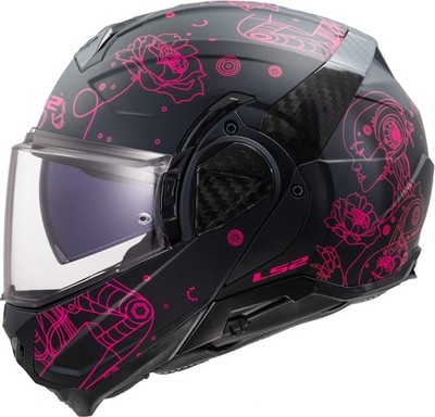 LS2 FF910 Advant II Sophia Klapphelm schwarz-pink