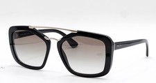 NEW PRADA SPR 24R 1AB-0A7 BLACK AUTHENTIC SUNGLASSES 56-17