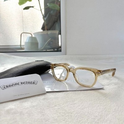 CHROME HEARTS DRIPPIN' Cross Motif Clear Glasses Fashion Accessories g24