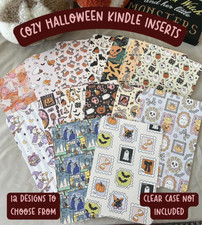 Cozy Halloween E-Reader Insert for Clear Case Covers - Fun, Decorative