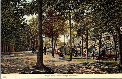 High Rock Blue Ridge Mountains Divided Back Postcard