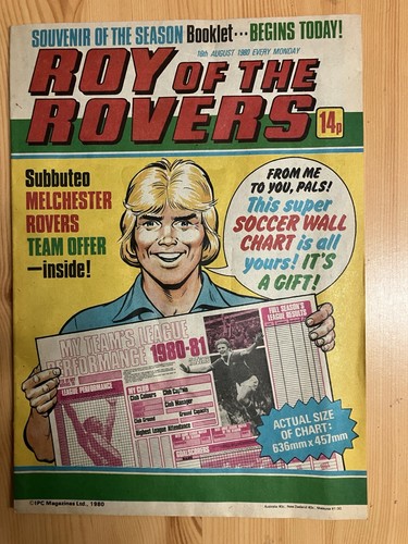 VINTAGE ROY OF THE ROVERS COMIC 16/8/80 ARSENAL LIVERPOOL