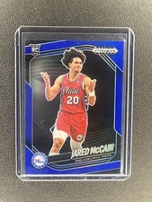 2024-25 Panini Prizm Black Jared McCain RC Blue Prizm Rookie #/199 76ers