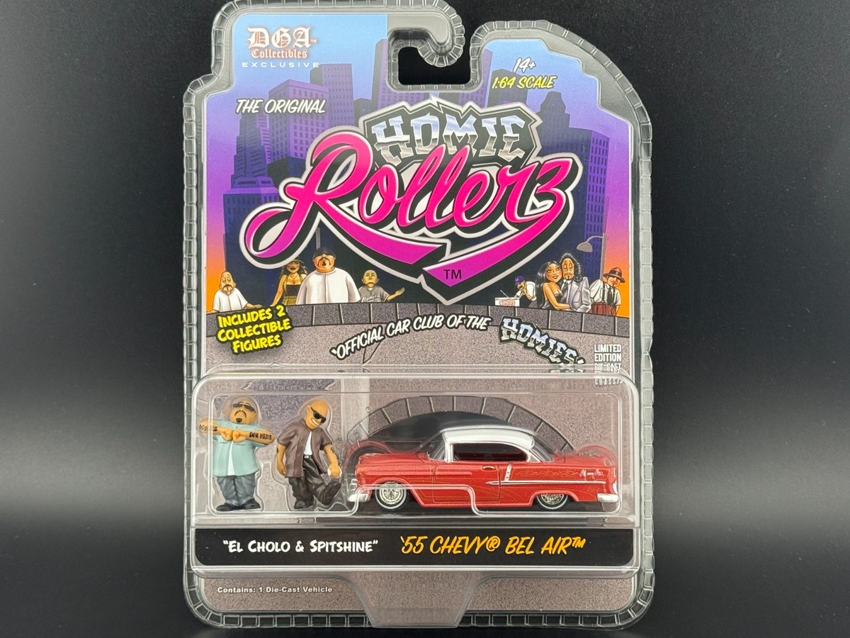 Greenlight 1955 Chevrolet Bel Air Red Homie Rollerz 204871 1/64 | eBay