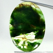 37.80Cts Natural Chrome Chalcedony Oval Cabochon Gemstone 27X37X5MM