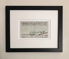 LED ZEPPELIN - 11/8/1979 Live At Knebworth Park  framed ticket giclee print
