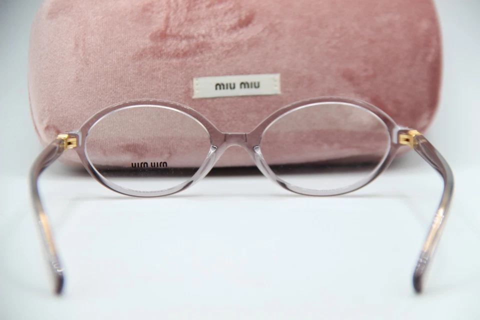 NEW MIU MIU VMU 01X 12W-1O1 CLEAR GOLD AUTHENTIC FRAMES EYEGLASSES 50-18 - Image 4 of 4