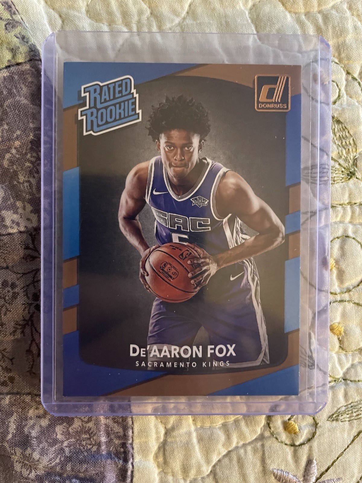2017-18 Panini Donruss Rated Rookie De'Aaron Fox #196 RC)