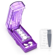 GIIYAA Multiple Pill Cutter for Small or Large Pills, Adjustable Purple