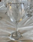 Set of 10 Vintage Libbey Arby’s Etched Winter Scene Wine Water Glass gold rim — photo 1